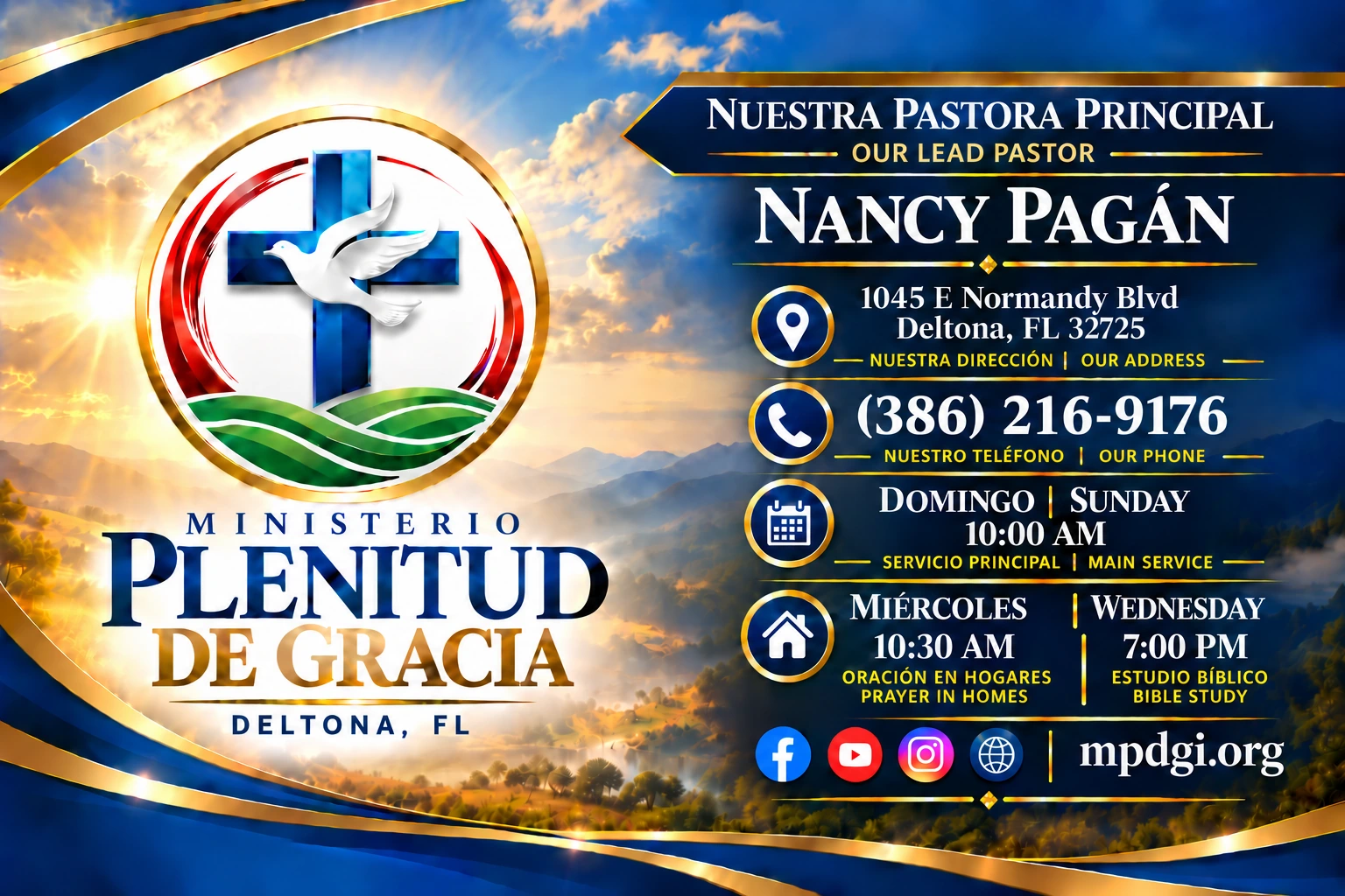 Frente de la business card de Nancy Pagán